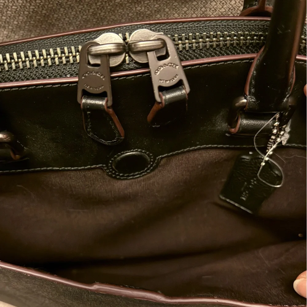 Coach Black and Gray Briefcase
